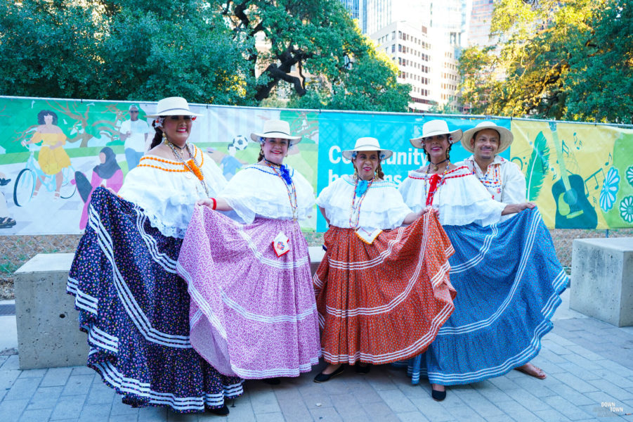 traditional dancers in their flowing dresses at the people's market presented by frida friday atx at austin's birthday bash 2022 in republic square