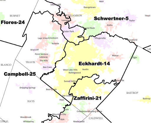 texas senate representative map for 2023, the 88th legislative session held in downtown austin