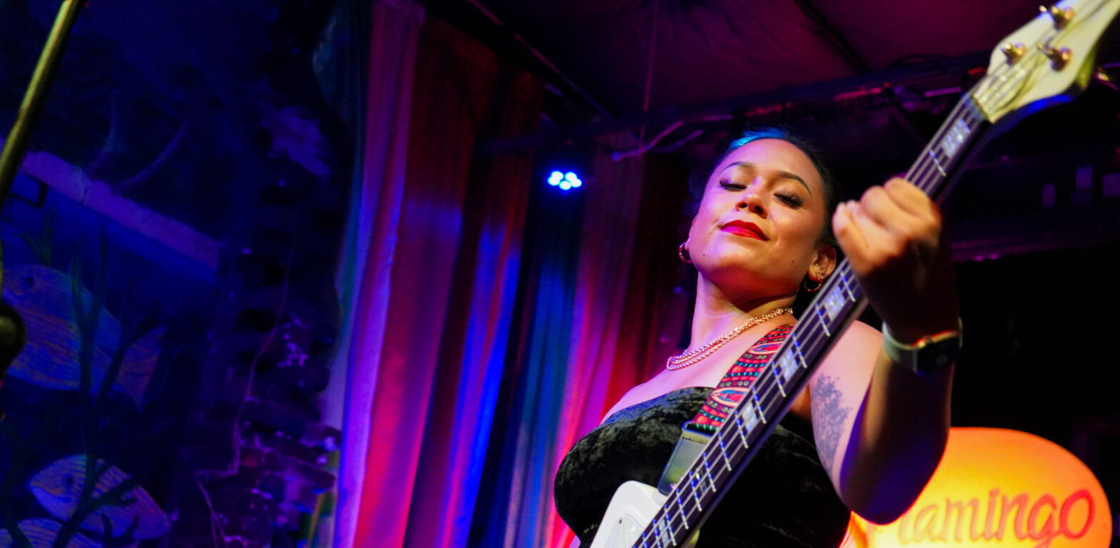 musician tierras plays at hot summer nights hosted by the red river cultural district in downtown austin