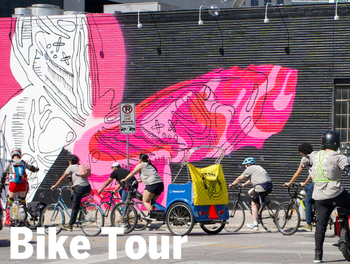 bike tour photo art and parks 2024 downtown art tour mural micromobility