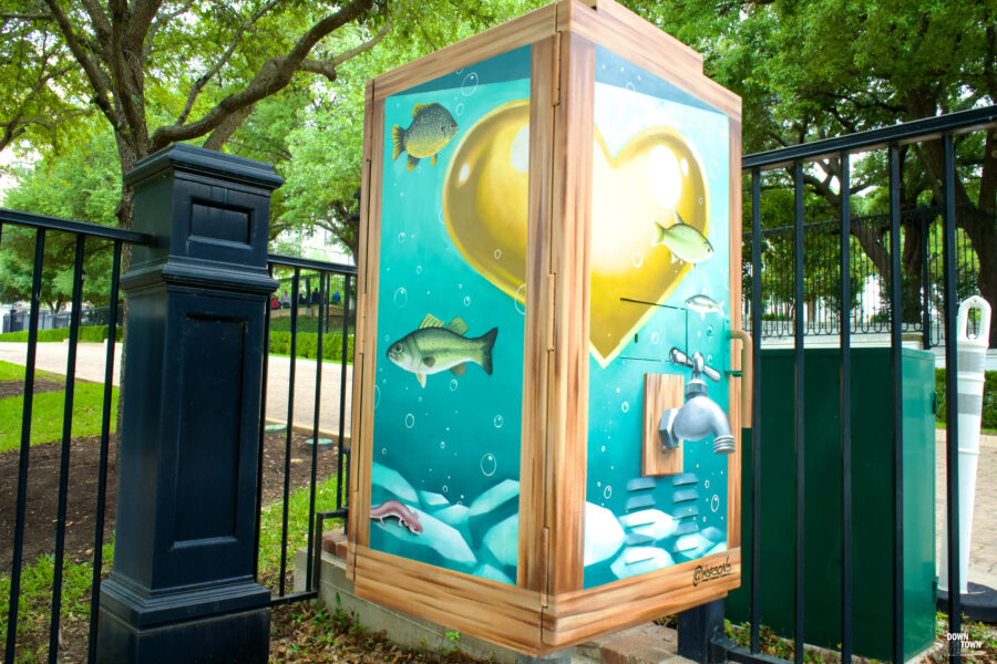 gelson w3ar3on3 artbox at the texas governors mansion on 11th street mini mural by the downtown austin alliance foundation writing on the walls