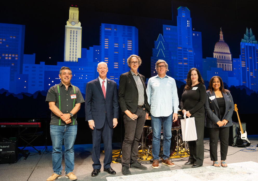 The Downtown Austin Alliance Outgoing Board members pose for a photo at the 2024 Future of Downtown.